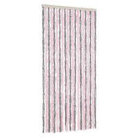 Tenda Antimosche Grigio Argento e Rosa 90x220 cm in Ciniglia 377363