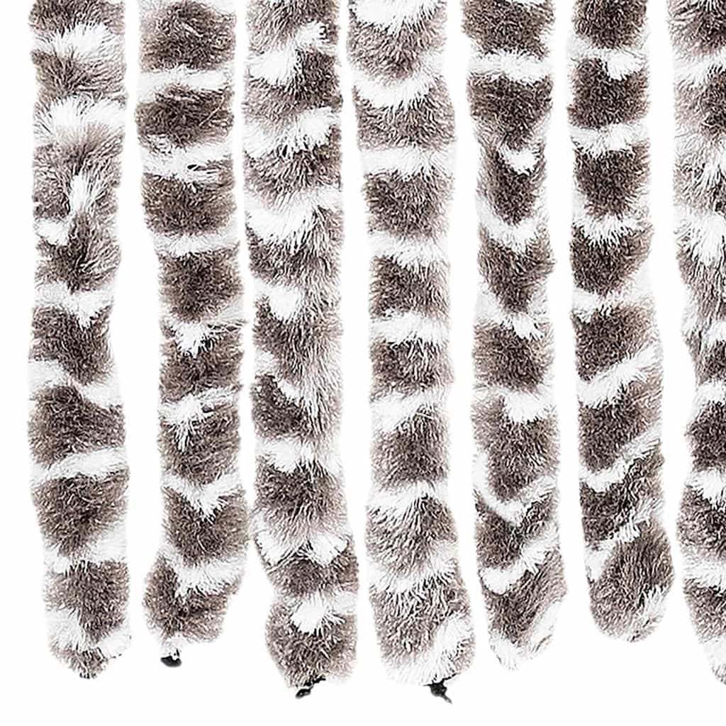 Tenda Antimosche Tortora e Bianca 56x200 cm in Ciniglia 377403