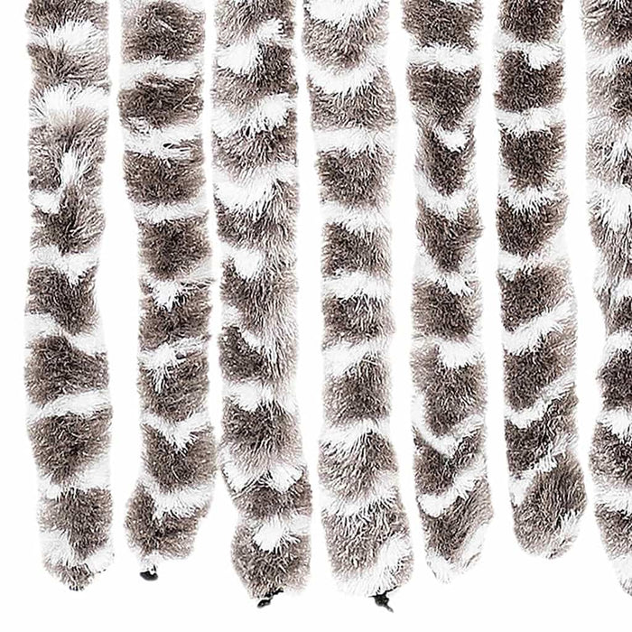 Tenda Antimosche Tortora e Bianca 56x200 cm in Ciniglia 377403