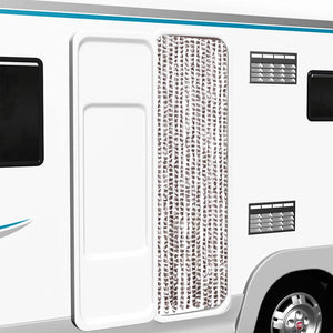 Tenda Antimosche Tortora e Bianca 56x200 cm in Ciniglia 377403