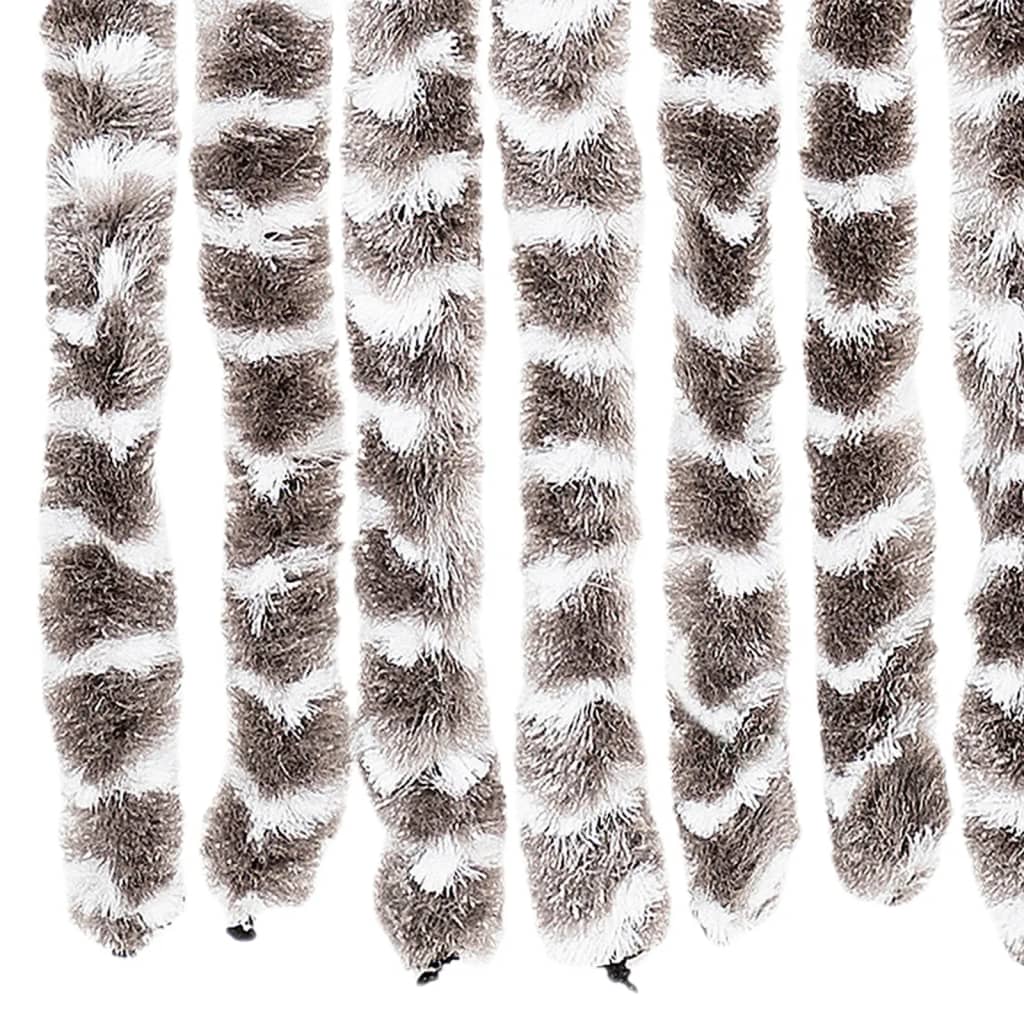 Tenda Antimosche Tortora e Bianca 100x200 cm in Ciniglia 377405