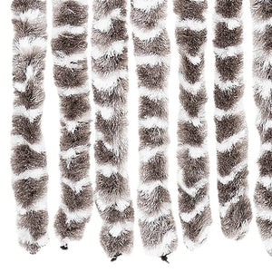 Tenda Antimosche Tortora e Bianca 100x200 cm in Ciniglia 377405