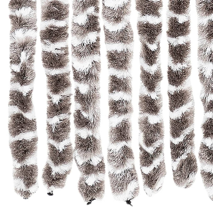 Tenda Antimosche Tortora e Bianca 100x230 cm in Ciniglia 377406