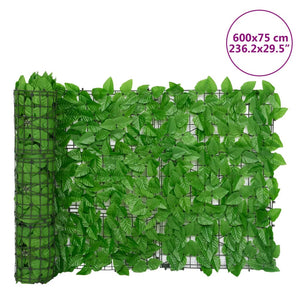 Schermo Privacy da Balcone con Foglie Verde 600x75 cm