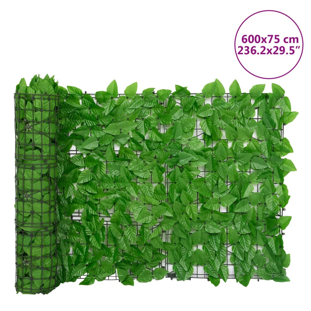 Schermo Privacy da Balcone con Foglie Verde 600x75 cm 3216423