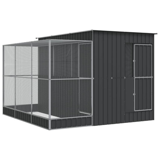 Voliera con Estensione Argento 290x303x216 cm Acciaio 3216427