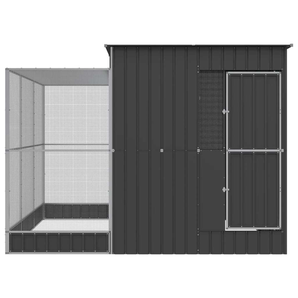 Voliera con Estensione Argento 290x303x216 cm Acciaio 3216427