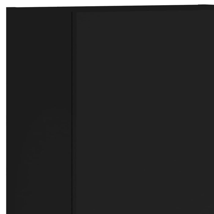 Mobili TV a Muro 5pz Neri in Legno Multistrato 3216465