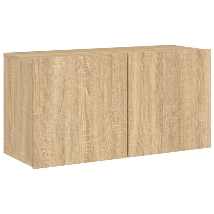 Mobili TV a Muro 5pz-Set di 5 Credenza per TV sospesa Rovere Sonoma in Legno Multistrato 465855