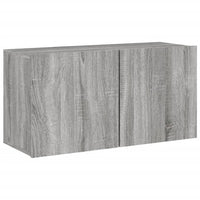 Mobili TV a Muro 5pz-Set di 5 Credenza per TV sospesa Grigio Sonoma in Legno Multistrato 320394