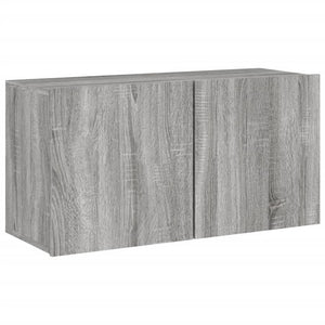 Mobili TV a Muro 5pz-Set di 5 Credenza per TV sospesa Grigio Sonoma in Legno Multistrato 320394