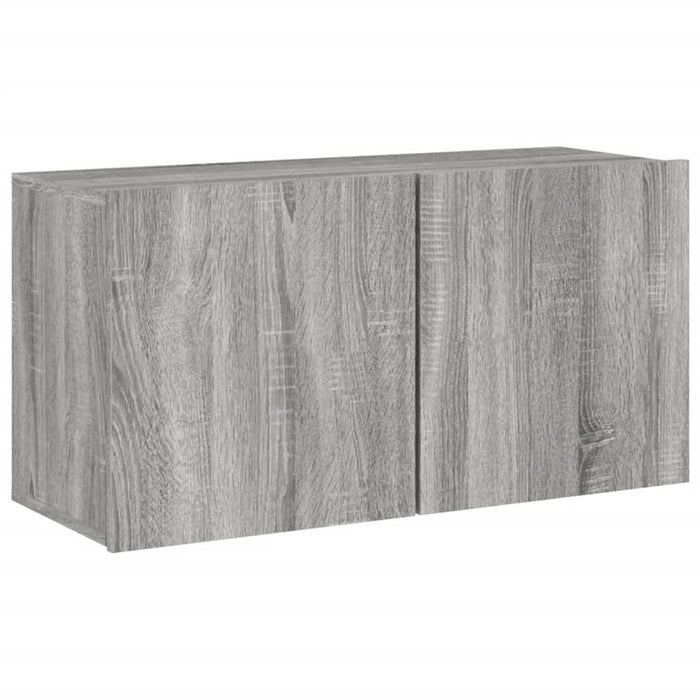 Mobili TV a Muro 5pz-Set di 5 Credenza per TV sospesa Grigio Sonoma in Legno Multistrato 320394