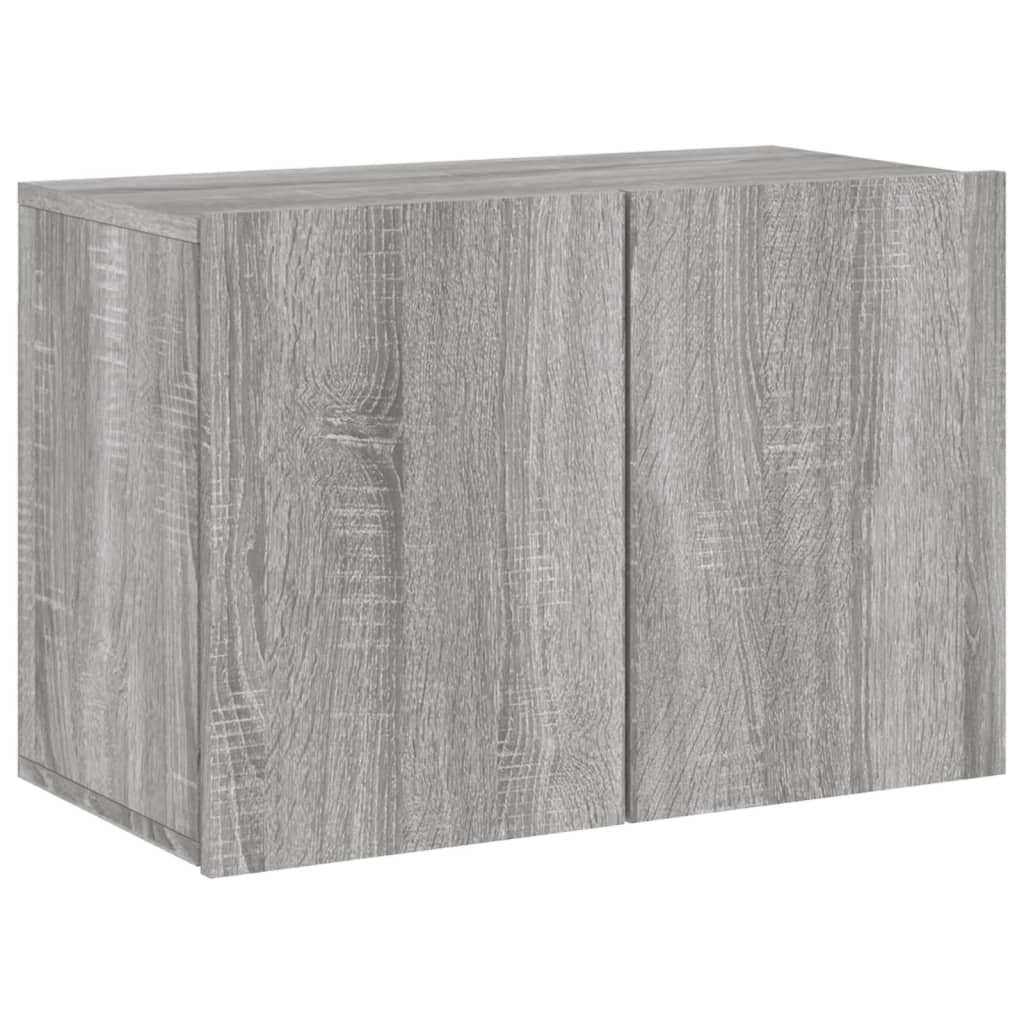 Mobili TV a Muro 5pz-Set di 5 Credenza per TV sospesa Grigio Sonoma in Legno Multistrato 320394