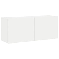 Mobili TV a Muro 6pz-Set di 6 Credenza per TV sospesa Bianchi in Legno Multistrato