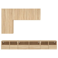 Mobili TV a Muro 5pz Rovere Sonoma in Legno Multistrato 3216560
