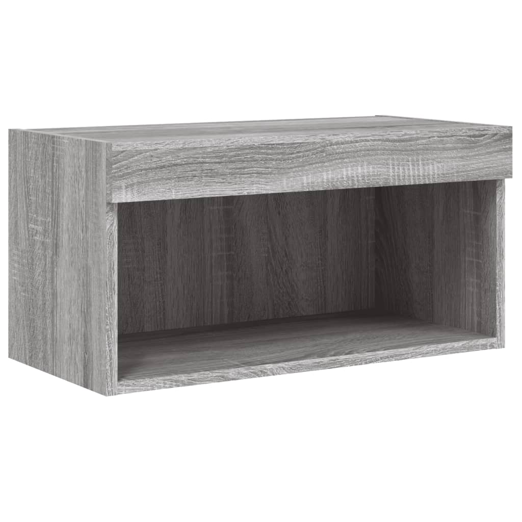 Mobili TV a Muro con LED 8pz Grigio Sonoma Legno Multistrato 3216638