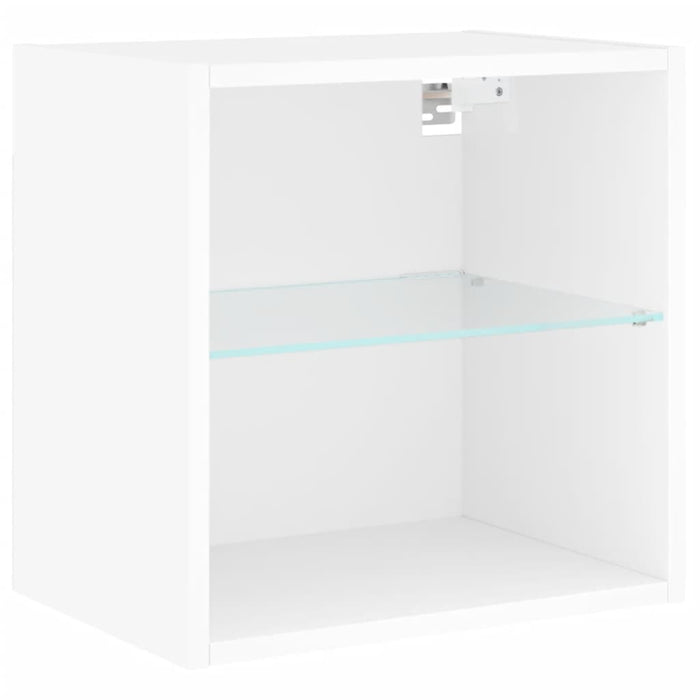 Mobili TV a Muro con LED 5pz-Set di 5 Credenza per TV sospesa Bianchi in Legno Multistrato 994444