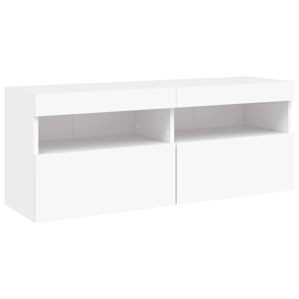 Set Mobili TV a Muro 6 pz con Luci LED Bianco 3216750