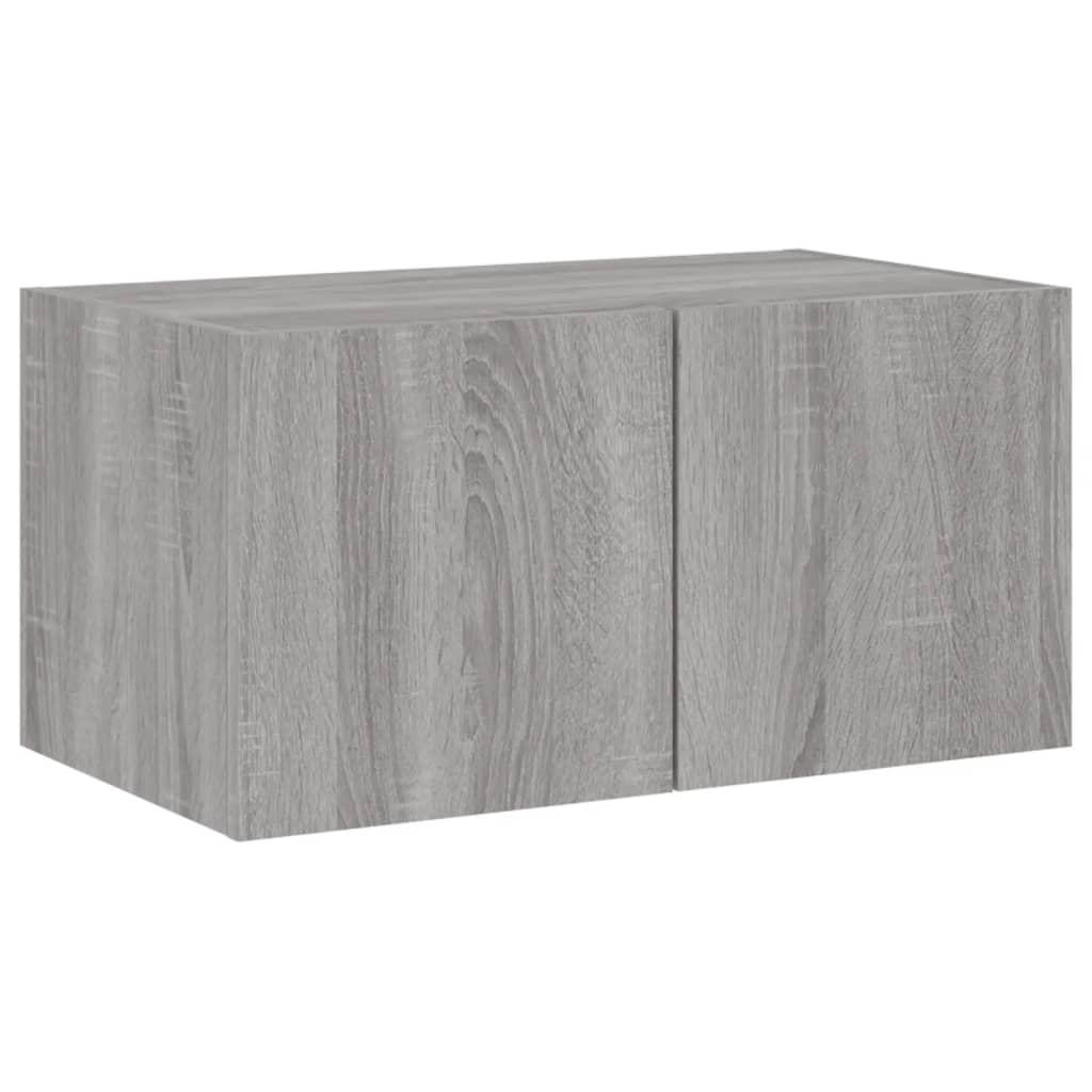 Mobili TV a Muro con LED 6pz Grigio Sonoma Legno Multistrato 3216816