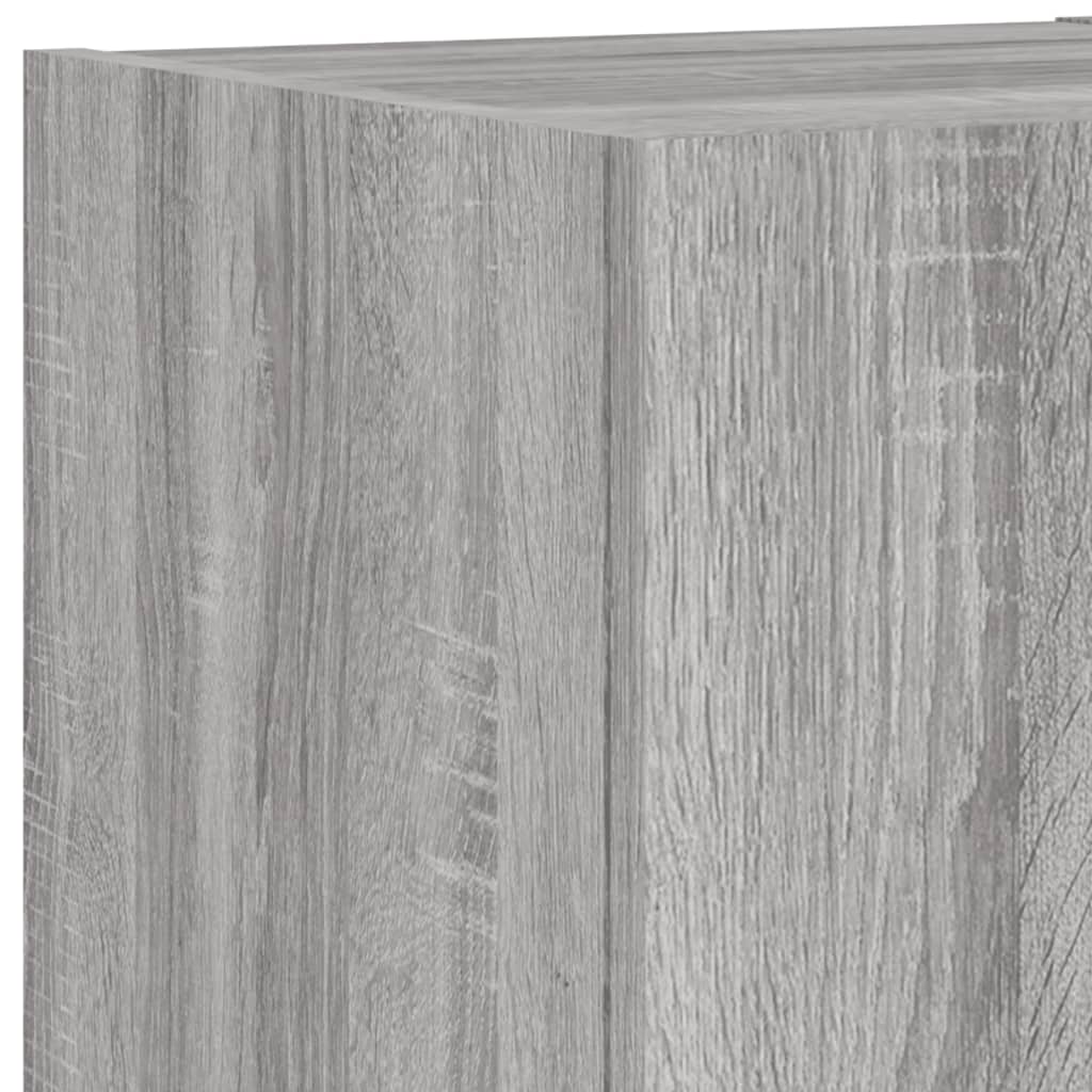 Mobili TV a Muro con LED 6pz Grigio Sonoma Legno Multistrato 3216816