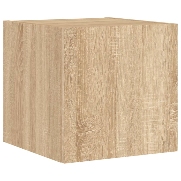 Mobili TV a Muro con LED 4pz Rovere Sonoma Legno Multistrato 3216820