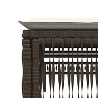 vidaXL Lettini Prendisole 2 pz con Tavolino Marrone in Polyrattan