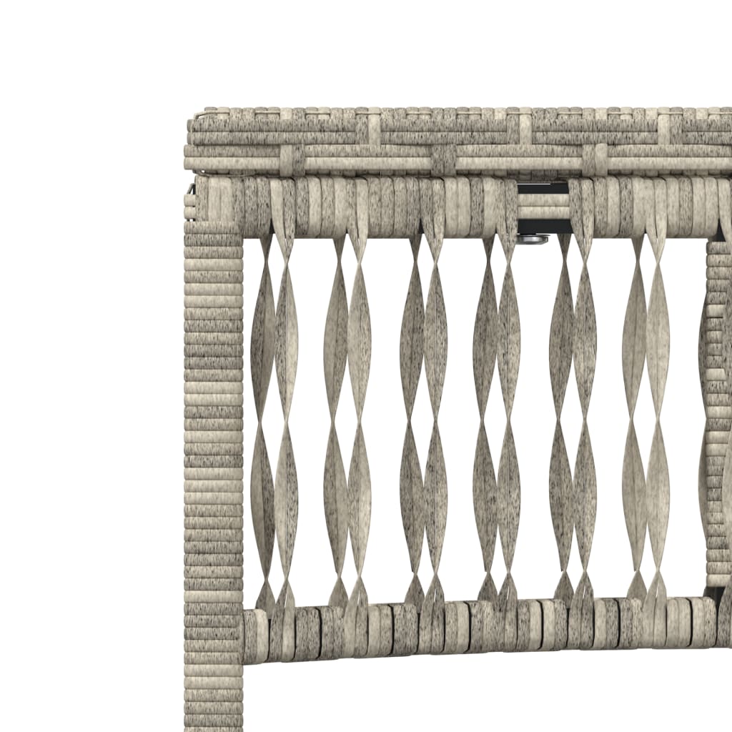 vidaXL Lettini Prendisole 2pz con Tavolino Grigio Chiaro in Polyrattan