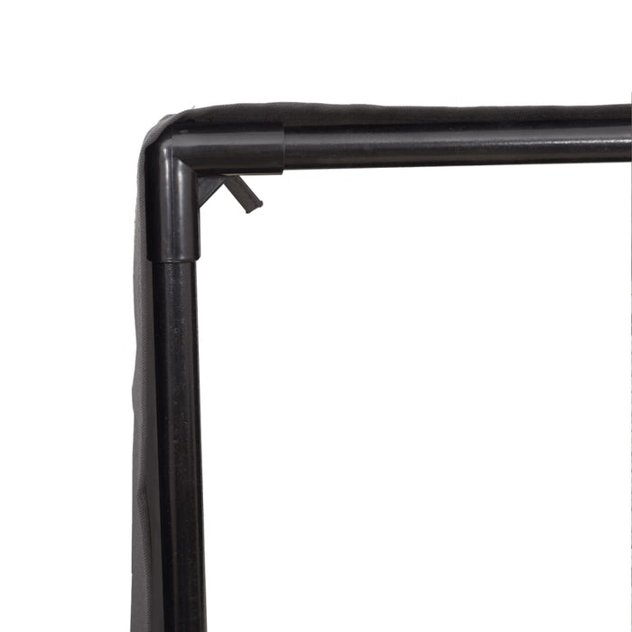 Lettino Prendisole Doppio Tetto e Tende Grigio in Polyrattan 4002757