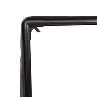 Lettino Prendisole Doppio Tetto e Tende Grigio in Polyrattan 4002757