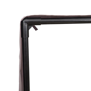 Lettino Prendisole con Tetto e Tende Beige in Polyrattan 4002758