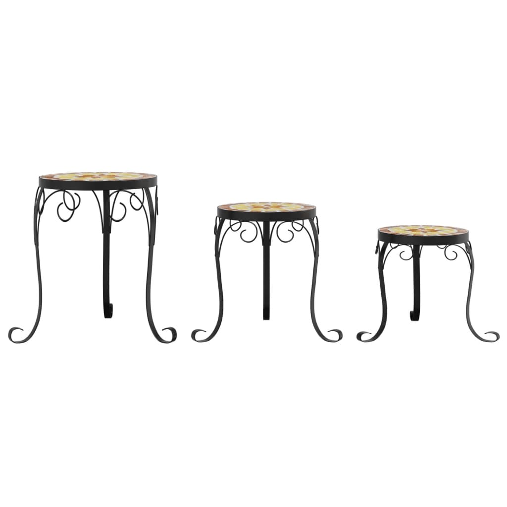 Portavasi portafiori 3 pezzi terracotta e ceramica Arancione 02_0045258