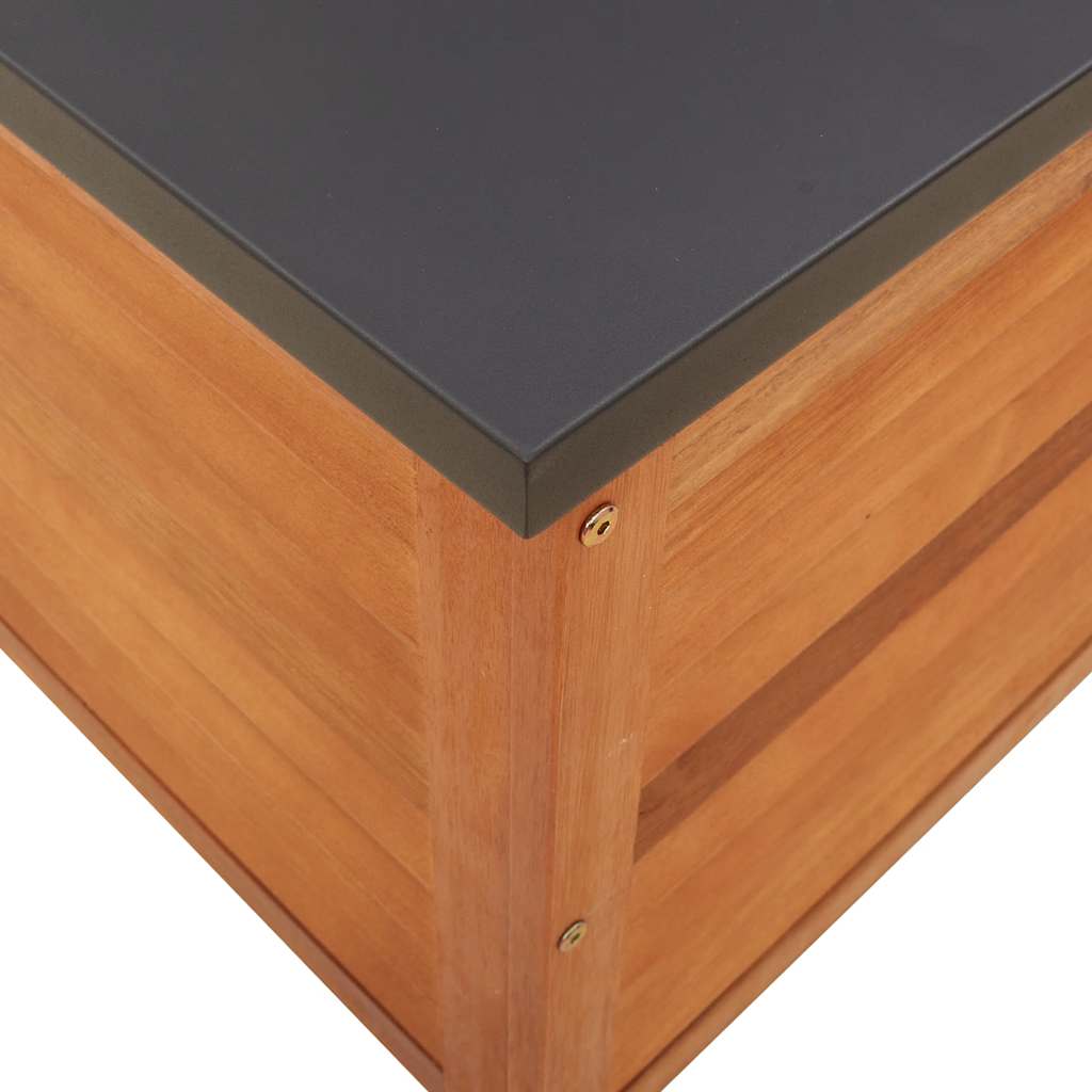 Contenitore da Giardino 60x50x55 cm Legno Massello di Eucalipto