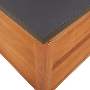 Contenitore da Giardino 60x50x55 cm Legno Massello di Eucalipto