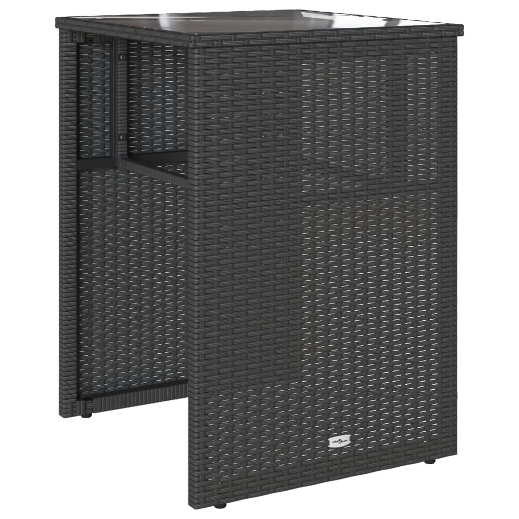 Set da Bistrò 3 pz con Cuscini Nero in Polyrattan 4003869