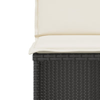 Set da Bistrò 3 pz con Cuscini Nero in Polyrattan 4003869