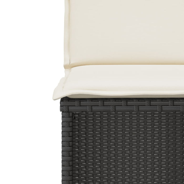 Set da Bistrò 3 pz con Cuscini Nero in Polyrattan 4003869