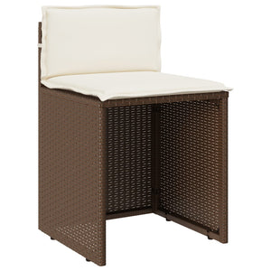 Set Bistrò 3 pz con Cuscini Marrone in Polyrattan 4003870