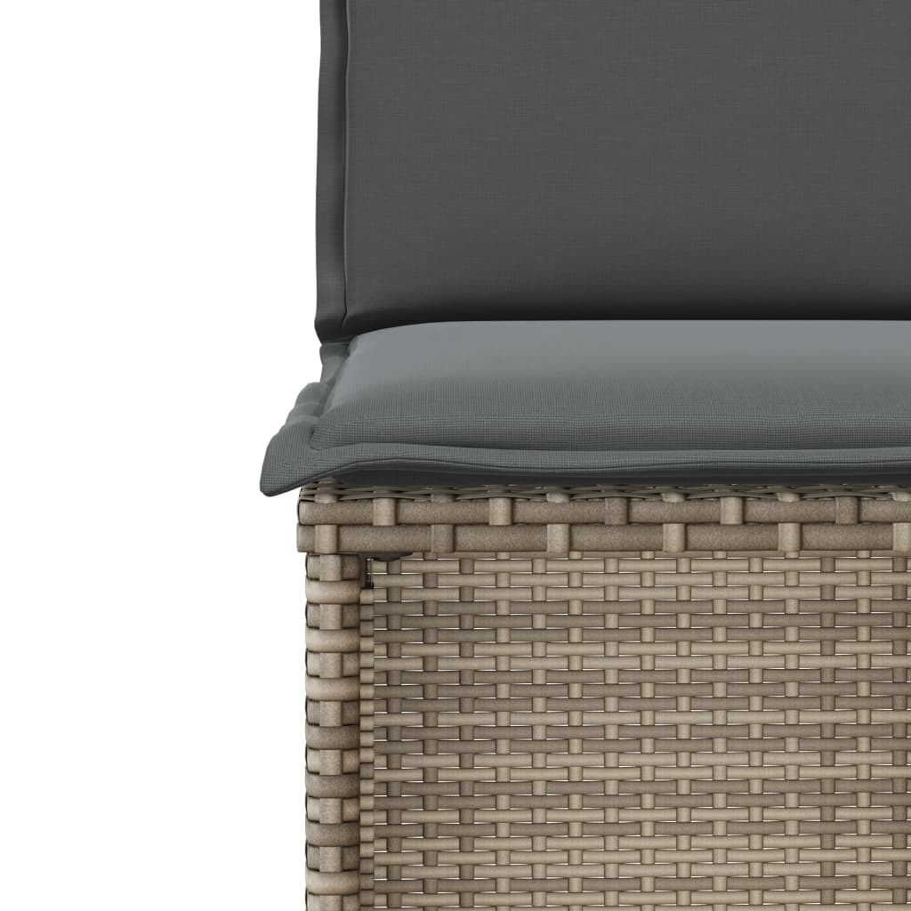vidaXL Set da Bistrò 3 pz con Cuscini Grigio in Polyrattan