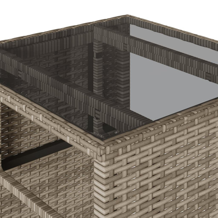 vidaXL Set da Bistrò 3 pz con Cuscini Beige in Polyrattan