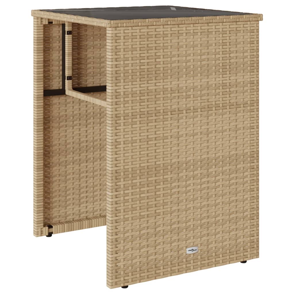 Set da Bistrò 3 pz con Cuscini Beige in Polyrattan 4003873