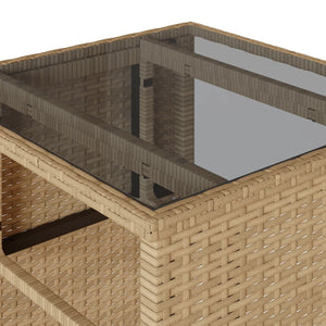 Set da Bistrò 3 pz con Cuscini Beige in Polyrattan 4003873