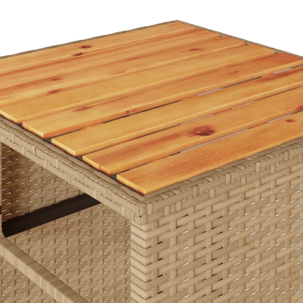 Set da Bistrò 3 pz con Cuscini Beige in Polyrattan 4003877