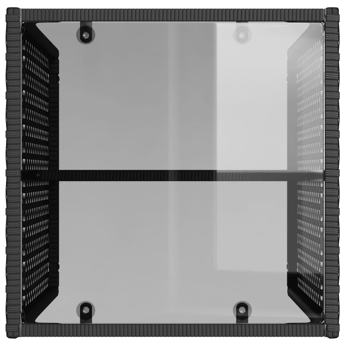 vidaXL Set Divani da Giardino 4 pz con Cuscini Nero in Polyrattan