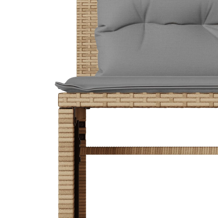 Set Divano da Giardino 4 pz con Cuscini-Sofa da Giardino-Divanetto da esterno Beige in Polyrattan 421225