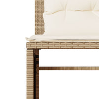Set Divano da Giardino 4 pz con Cuscini-Sofa da Giardino-Divanetto da esterno Beige in Polyrattan 838640