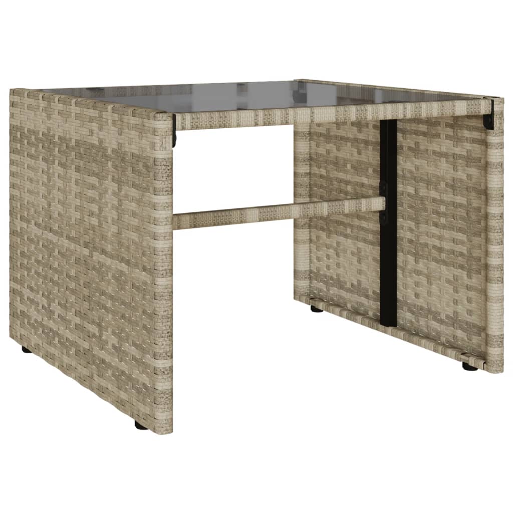 Set Divano da Giardino 4 pz con Cuscini-Sofa da Giardino-Divanetto da esterno Grigio Chiaro Polyrattan 560805