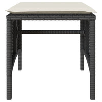 vidaXL Divano Giardino 2 Posti con Tavolo e Sgabelli Nero Polyrattan