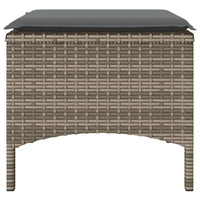 vidaXL Divano Giardino 2 Posti con Tavolo e Sgabelli Grigio Polyrattan