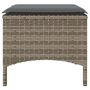 vidaXL Divano Giardino 2 Posti con Tavolo e Sgabelli Grigio Polyrattan