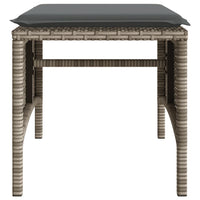 vidaXL Divano Giardino 2 Posti con Tavolo e Sgabelli Grigio Polyrattan